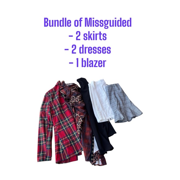 Missguided XS (0-2) bundle of 2 skirts, 2 dresses & blazer (5) - Picture 1 of 10